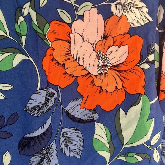 ANTHROPOLOGIE MAEVE Elan Scarf Floral Print Tie Front Blouse Size 8 - Picture 11 of 16